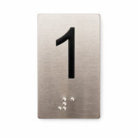 Placa de Señalización de Número de Piso en Braille de Acero Inoxidable, Puntos Táctiles en Relieve, Señalización de Nivel de Puerta de Habitación y Ascensor, Autoadhesiva