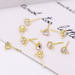 <b>Stud</b> <b>Earrings</b> 18K Gold Plated Zinc Alloy Claw Setting S925 Silver Needle Fashion Jewelry Accessories - Product Image 3