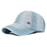 Alta calidad Vintage lavado algodón Denim logotipo personalizado Polo gorras béisbol