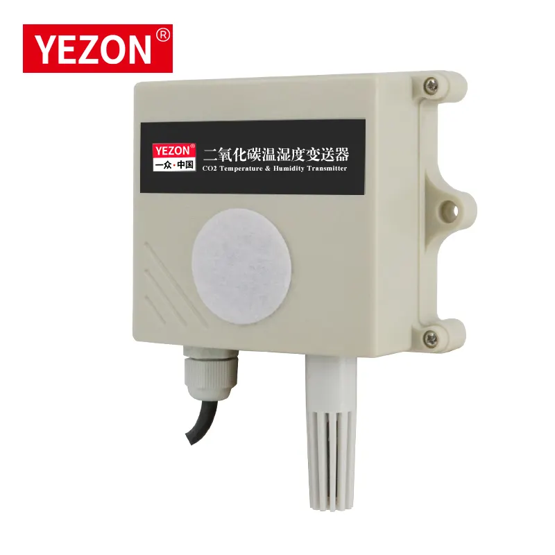 Co2 Temperatuur Vochtigheid 3 In 1 Sensor Detector Industriële Fabrikant Rs485 Zender Voor Tuinkassen