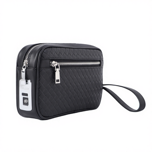 Sac à main d'affaires pour homme en cuir véritable avec système de verrouillage par empreinte digitale antivol, système intelligent d'identification par empreinte digitale - Product Image 4