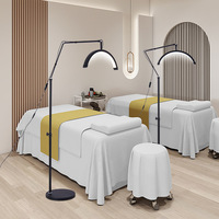 Lampe de lune pour extensions de cils, lampe demi-lune avec support pour téléphone portable, support de sol, adapté aux salons de beauté, lampe à cils populaire