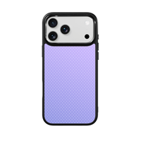 Coque de téléphone AG Feeling Black Edge avec motif pois dorés ciel bleu pour iPhone 17, 17 Pro Max, 16 Pro, 15, 15 Pro Max – Coque magnétique