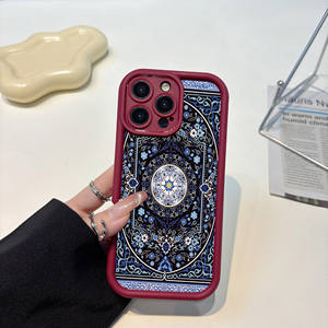 <span class=keywords><strong>Cover</strong></span> per <span class=keywords><strong>iPhone</strong></span> 17 16 Personalizzabile con Qualsiasi Immagine, Antiurto, Stile Etnico con Motivo a Tappeto Persiano, Custodia Protettiva Artistica per Cellulare - Product Image 6