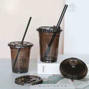 Venta al por mayor de fábrica: Tapas biodegradables transparentes de plástico para vasos de PET de la marca Huitianchen, 98 mm de diámetro, para café helado. - Product Image 2