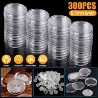 Transparent épaississement plastique rond 25 Penny taille pièce Capsule Circle19mm 2 Ruro Cent rond porte-monnaie