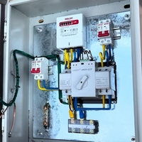 Kotak Saklar Transfer Otomatis Daya Ganda PINDE ATS 220V/230V 63A 11kW/15HP Proteksi IP54 Bersertifikasi CCC Panel Distribusi