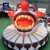 Costume de clown gonflable Air Dancer 5m PVC et modèle de ballon en nylon Oxford pour décorations d'événements et de fêtes comprenant un ventilateur