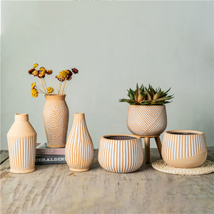 Jarrón Decorativo Moderno y Minimalista FANGSHENG, Florero <span class=keywords><strong>de</strong></span> Cerámica <span class=keywords><strong>de</strong></span> Lujo en Color Naranja, Rosa y Amarillo para Decoración del Hogar - Product Image 3