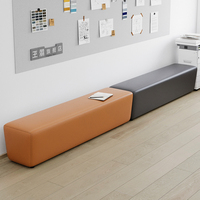 Ensemble de bancs de canapé en cuir minimaliste moderne sièges convertibles multifonctionnels pour l'hôpital et le salon