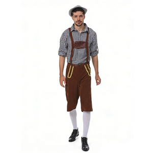 Costume da Oktoberfest per Adulti, Abbigliamento Tradizionale Bavarese per Festival della Birra, Stile Lederhosen per Carnevale e Halloween - Product Image 4