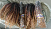 Vente en gros de mèches colorées de 18 pouces pour tresses afro crépues, tresses Marley, mèches à tresser Marley, 24 mèches/paquet, tresses au crochet