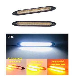 Dải đèn <span class=keywords><strong>LED</strong></span> <span class=keywords><strong>DRL</strong></span> 15.5cm 23.5cm 27.5cm 34.5cm, màu trắng vàng, đèn chạy ban ngày ô tô, bóng đèn ô tô - Product Image 6