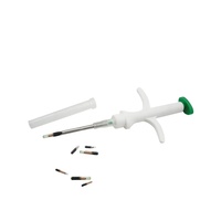 Etiqueta de Biovidrio RFID de 2.12 * 12 mm, Chip de Rastreo Inyectable con Inyector, Microchip de Identificación Animal para Mascotas, para Gestión Agrícola