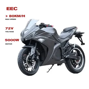 EEC专业制造商踏板72v 5000w成人廉价快速电动摩托车