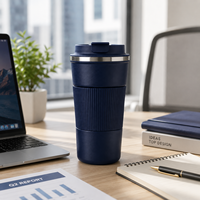 Mug à café isotherme à double paroi 17oz 510ml, tasse thermique de voyage en acier inoxydable avec couvercle, sans BPA, réutilisable, en gros