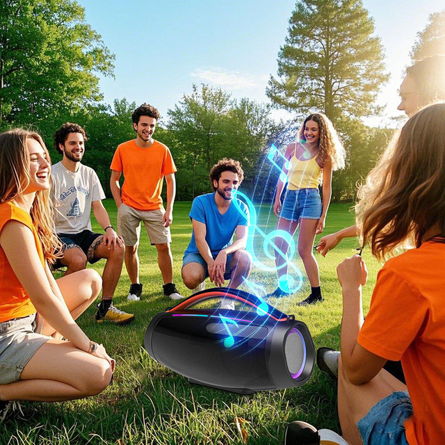 High Power Wireless Portable Subwoofer Speaker Loud Bass with Long Battery Life Handheld Rechargeable for Outdoor Camping