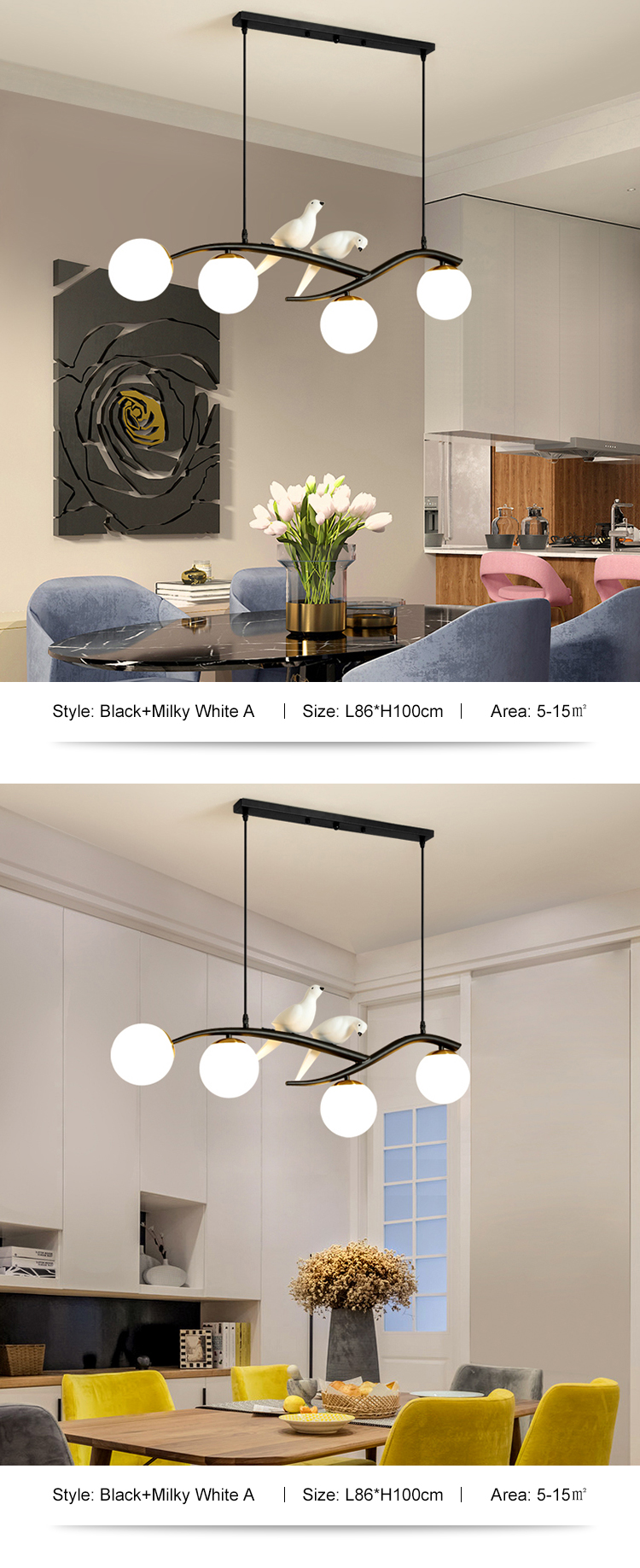 High Brightness Glass Metal Bar Club Home 20W Modern e27 Pendant Lamp