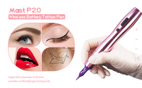 Voor P20 draadloze tattoo-machine Roterende tattoo-pistool Coreless motor Lithiumbatterij Permanente make-up Lichtgewicht digitaal display