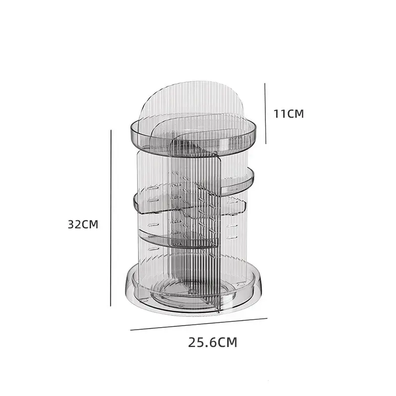 360 độ xoay trang điểm tổ chức hộp, vẻ đẹp xoay trong suốt mỹ phẩm lưu trữ thùng, nhiều công suất lớn