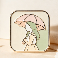 Broche personnalisée en émail dur Mona Lisa, badge en métal de dessin animé, alliage de zinc, fabricant pour cadeaux promotionnels d'entreprise, épingles de revers