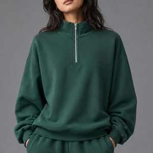 Sweat-shirt à col zippé pour homme et femme, livraison rapide depuis l'entrepôt américain, en molleton doux à manches longues, idéal pour les voyages et les activités de plein air - Product Image 4