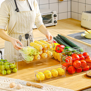 Impilabile per la casa strumento di smistamento trasparente acrilico scatola di immagazzinaggio frigorifero scatola di cibo - Product Image 2