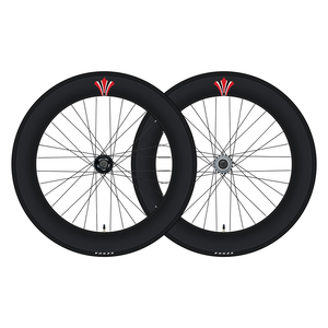 Juego de Ruedas de Piñón Fijo de Aleación de Aluminio de 70 mm con Freno V y Eje Flip-Flop para Bicicleta <span class=keywords><strong>Fixie</strong></span> con Neumáticos Clincher - Ligero y Duradero con 36 Radios - Product Image 1