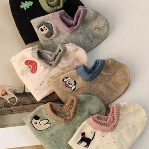 Cute Cartoon Invisible Boat <b>Socks</b> For Women Thin Dot Yarn Non Slip Low Cut Cotton Casual <b>Socks</b> Youth Size - Product Image 1