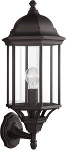 Lanterna da parete esterna parete nera applique House illuminazione E26 Base100W Max metallo più vetro bagnato posizione lampadine non incluse - Product Image 2