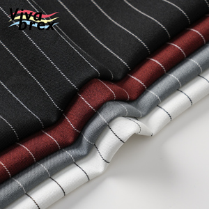 Tissu <span class=keywords><strong>extensible</strong></span> à rayures verticales teintes en fil, 95% polyester, 5% élasthanne, 200 g/m², pour costumes, uniformes, vêtements de travail, costumes de mode - Product Image 1