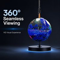 Pantalla LED Esférica Mini para Interiores, Precio de Fábrica 2026, P1.86, Diámetro de Globo 0.3m/0.4m, Pantalla LED en Forma de Esfera para Cantina