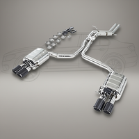2004-2021 2014 Audi S4 B8 B8.5 B9 Valvetronic Valved Cat-back X Pipe Tips Downpipe en acier inoxydable poli miroir pour échappement