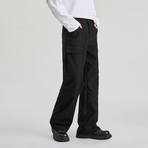 Pantalon cargo décontracté pour homme, automne/hiver 2024, tissu doux composite, coupe ample, taille élastique - Product Image 4