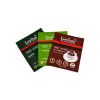 Sachet de café filtre individuel 10g personnalisé avec emballage plat et encoche de déchirement