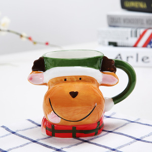 Tazas de Cerámica Navideñas al por Mayor Hechas en Fábrica, Tazas de Agua Creativas con Animales en 3D, Tazas de Café con Dibujos Animados - Product Image 4