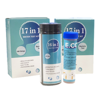 Kit de test de l'eau potable 17 en 1 avec test de la bactérie pour l'eau du puits, de la maison et du robinet, bandelettes de test de la qualité de l'eau