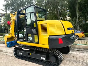 Excavadora de cadenas PC70 de 7 toneladas con cucharón de excavación de 0.37m³ de capacidad, motor pequeño, bomba y caja de cambios en venta - Product Image 2