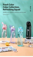 Bouteille sans BPA en Tritan+PP, anti-fuite, avec couvercle à ouverture rapide, pour boire directement, compatible lave-vaisselle, idéale pour le camping et la natation