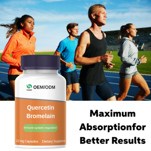 FM OEM/ODM kualitas <span class=keywords><strong>Quercetin</strong></span> bubuk kapsul <span class=keywords><strong>Bromelain</strong></span> pil ekstrak alami <span class=keywords><strong>Quercetin</strong></span> dengan <span class=keywords><strong>Bromelain</strong></span> suplemen kesehatan - Product Image 5