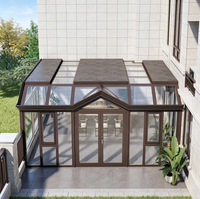 Véranda moderne en aluminium sur mesure avec verre trempé, autoportante, pour jardin résidentiel, préfabriquée, pour villa, patio, cour arrière