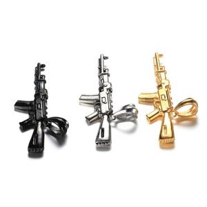 Sous-machines militaires 3d, 1 pièce, <span class=keywords><strong>collier</strong></span> de pistolet de moulage, accessoires pour hommes, ornement de pendentif de fusil d'assaut hip hop - Product Image 5