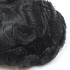 Toupee con Cierre de Encaje Completo, Cabello Humano Remy Indio 100% Liso, Base 8x10, 110% de Densidad, Lothair VIH-ST07 para Hombres - Product Image 4