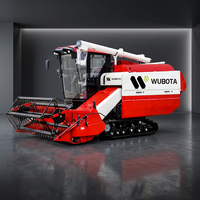 Nouvelle moissonneuse-batteuse automotrice professionnelle à chenilles en caoutchouc pour la récolte du riz et des céréales dans les rizières, à vendre