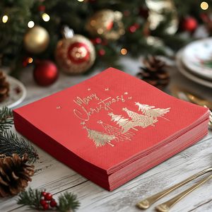 <span class=keywords><strong>Tovaglioli</strong></span> di <span class=keywords><strong>Carta</strong></span> Personalizzati per Feste con Stampa in Lamina, Design Stampato per Matrimoni, Natale e Cocktail - Product Image 2
