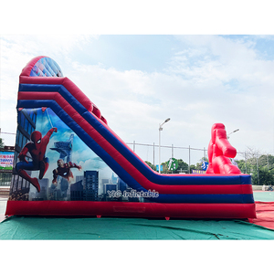 Tobogán Inflable Gigante de Spiderman, Tobogán Acuático de Grado Comercial, Tobogán Inflable Seco con Temática de Superhéroes para Alquiler en Eventos - Product Image 3