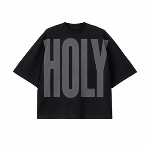 Produttori di Abbigliamento all'Ingrosso: T-shirt da Uomo Girocollo Oversize con Logo Personalizzato Serigrafato - Product Image 2