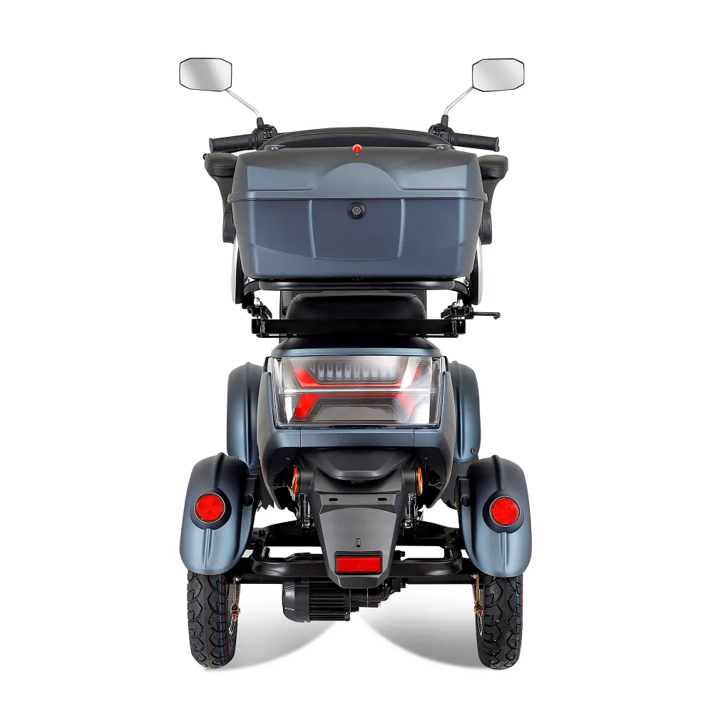 Scooter de 4 ruedas de servicio pesado de doble asiento para ancianos, scooter de movilidad, motocicleta eléctrica, scooter de cuatro ruedas