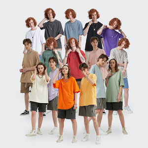 Taglie forti di <span class=keywords><strong>prima</strong></span> <span class=keywords><strong>classe</strong></span> cotone 100% di qualità oversize t-shirt da uomo tessuto a maglia 210g - Product Image 3