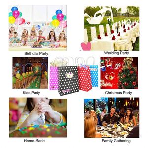 Small Gift Bag Kraft Paper Bag with Handle for Party Christmas Birthday Wedding Celebrations <b>Thick</b> Durable Party Favor Paper Bag - Product Image 6